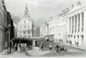 State Street, Boston, gravé par S. Lacey