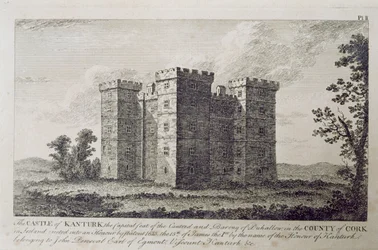 Le château de Kanturk, comté de Cork, Irlande dans les années 1800, de 