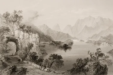 Le lac supérieur à Killarney, comté de Killarney, Irlande, de 
