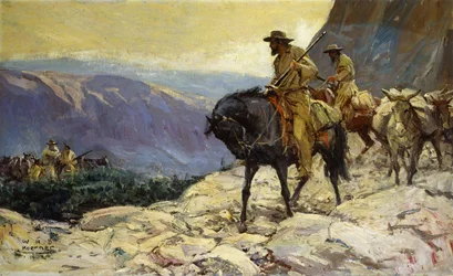 Chasseurs et mules de bât