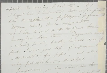 Lettre signée de William Henry Fox Talbot à James David Forbes, 1839