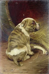 Donne un os à un chien, 1888