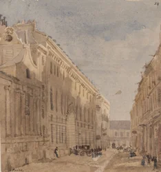 Début des écuries royales, Paris, vers 1828