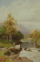 Un coin tranquille dans la vallée de Festiniog, Pays de Galles, 1909