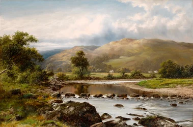 Pierres de gué à Bettws-y-Coed, nord du Pays de Galles