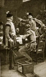 Le régent Moray arrête ses ennemis, 1569, illustration de 