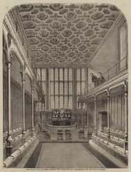 La chapelle royale, St James, montrant les modifications et les arrangements pour le mariage royal