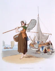 Pêcheuse de crevettes, de 