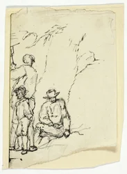 Deux hommes avec un garçon