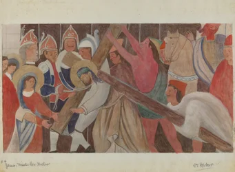 Station de la Croix No. 4: Jésus rencontre sa mère