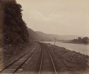 Courbe de Hemlock Run, près de Towanda, c. 1895 (photo)