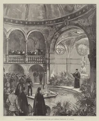 Inauguration du mausolée du défunt empereur Frédéric, à Potsdam