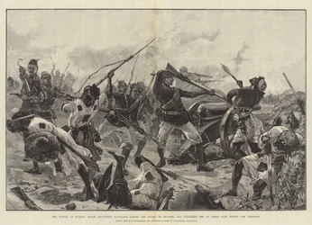 La bataille de Suakin, le bataillon soudanais noir prenant l