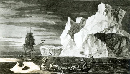 Les Îles de glace le 9 janvier 1773, gravé par B. T. Pouney, 31 février 1777
