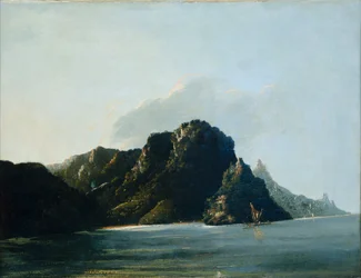 Vue de la baie de Resolution [Vaitahu] aux Marquises