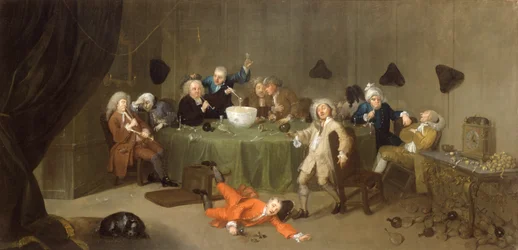 Une conversation moderne à minuit, c.1732