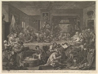 Un divertissement électoral, Planche I : Quatre gravures d
