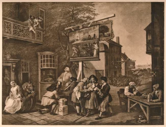 Canvassing for Votes, Planche II de The Humours of an Election, 1757
