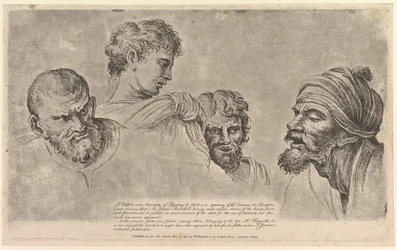 Quatre têtes des Cartons de Raphaël à Hampton Court