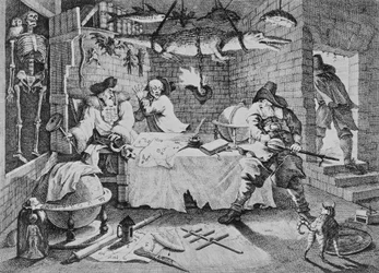 Hudibras bat Sidrophel et son homme Whachum, de 