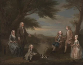 John et Elizabeth Jeffreys et leurs enfants, 1730