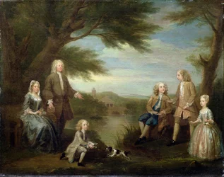John et Elizabeth Jeffreys et leurs enfants, 1730
