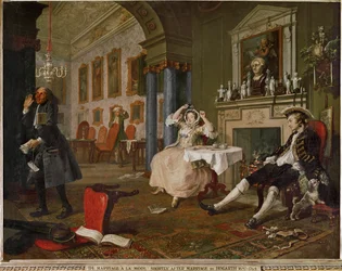 Le mariage à la mode : 2. le tete à tete (huile sur toile)