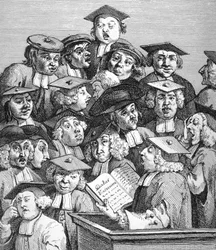 Érudits à une conférence, 20 janvier 1736-37