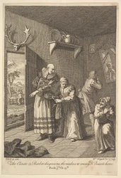 Le Curé et le Barbier se déguisant pour ramener Don Quichotte chez lui