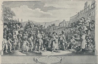 Le Prentice paresseux exécuté à Tyburn De la série Industrie et oisiveté, 1747, 1920