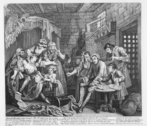 Le libertin en prison, planche VII, de « A Rake