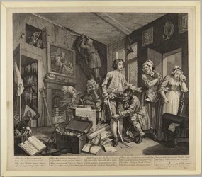 Le jeune héritier prend possession, planche 1 de La carrière d