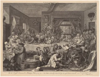 Banquet électoral, planche 1 de la série « Les élections »