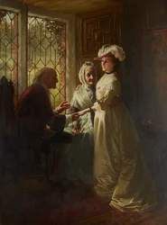 Une fille prenant congé