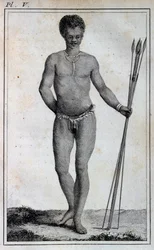 Homme Khoikhoi (Hottentot), des Voyages de Le Vaillant dans les parties intérieures de l