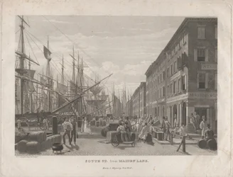 South St. depuis Maiden Lane, 1834