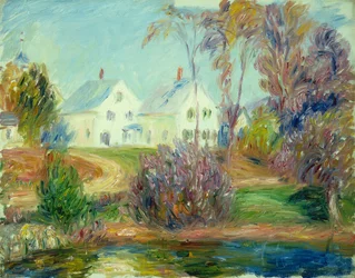 Pension de famille du New Hampshire (huile sur toile)