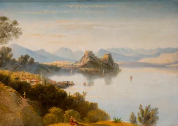 Montagnes albanaises avec Corfou au loin