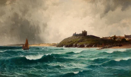 Scène Côtière avec le Château de Criccieth