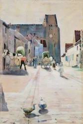 La rue principale, Grez-sur-Loing, 1884