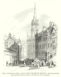 Le Victoria Hall et une partie de High Street, Édimbourg
