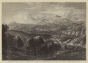Matin, vue dans les Highlands de Braemar, dans l