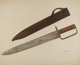 Couteau de tranchée et gaine, vers 1941