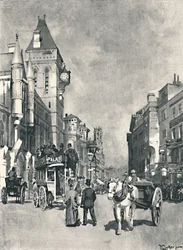 Fleet Street, Montrant les Tribunaux, 1891
