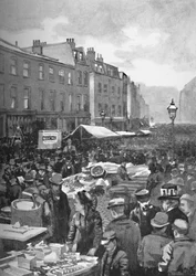 Middlesex Street anciennement Petticoat Lane un dimanche matin, 1891