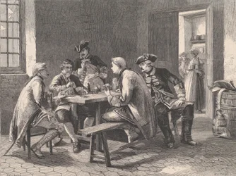 Soldats jouant aux cartes, de l