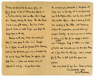 Lettre de William Makepeace Thackeray à TW Gibbs, 12 septembre 1851