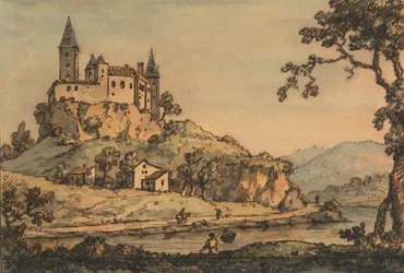 Château surplombant une rivière