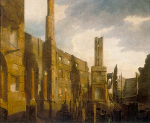 Les ruines du Panthéon dans Oxford Street après l