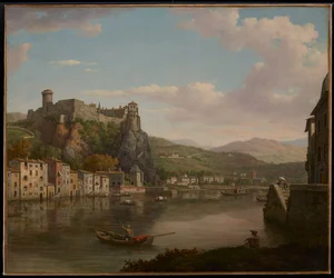 Vue de la Saône et du château Pierre-Scize (Lyon, France)